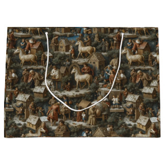 Christmas Pattern • Bruegel Style Vintage Art