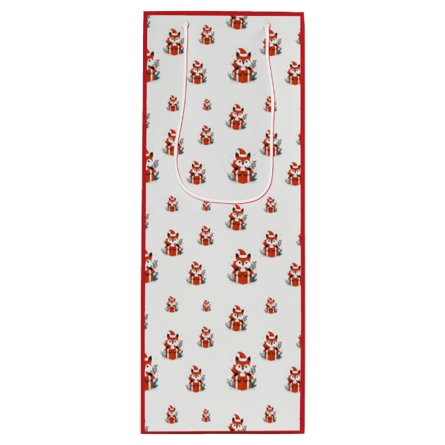 Christmas pattern - Cute red fox seamless pattern (Framsidan)