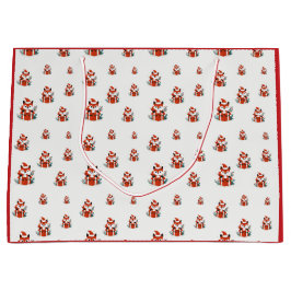 Christmas pattern - Cute red fox seamless pattern