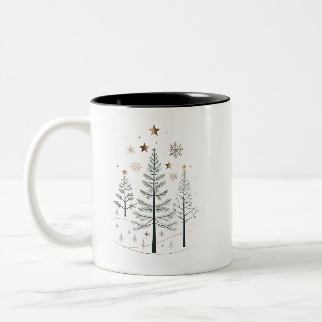 Christmas Pattern Mug Två-Tonad Mugg (Vänster)