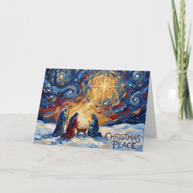 Christmas Peace Christmas Card Kort (Framsida)