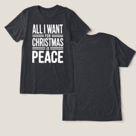 Christmas Peace Quote T Shirt