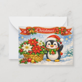 Christmas Penguin★ Anteckningskort