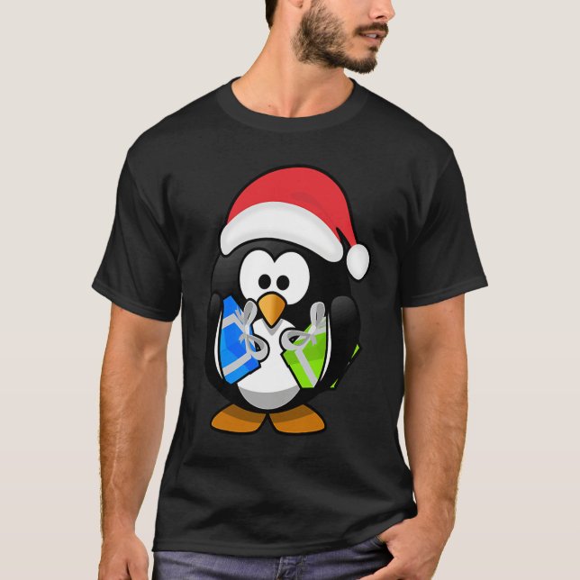 Christmas Penguins Live Lights for the Holiday Squ T Shirt (Framsida)