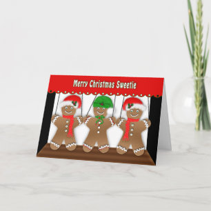 CHRISTMAS - PEPPARKAKSGUBBES PUPPETS - DANCING HELGKORT