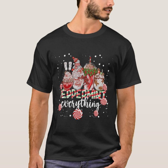 Christmas Peppermint Everything Coffee Chocolate M T Shirt (Framsida)