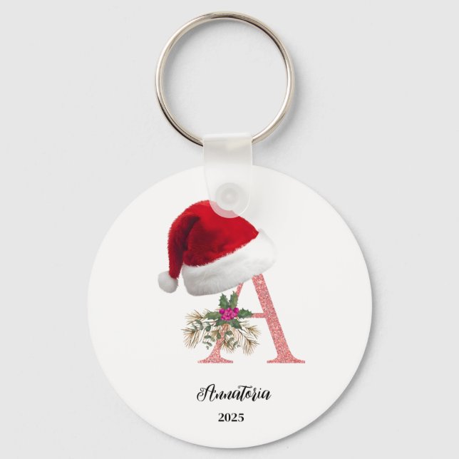 Christmas Personalized Letter Name Nyckelring (Framsida)