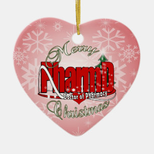 CHRISTMAS PharmD Doktor of Pharmacy Julgransprydnad Keramik