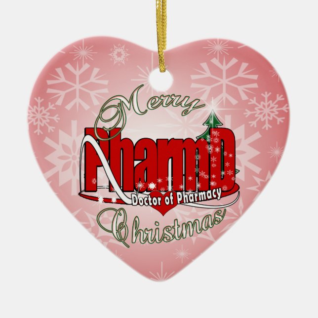 CHRISTMAS PharmD Doktor of Pharmacy Julgransprydnad Keramik (Framsidan)