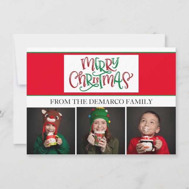 Christmas Photo Cards Tack Kort (Framsida)