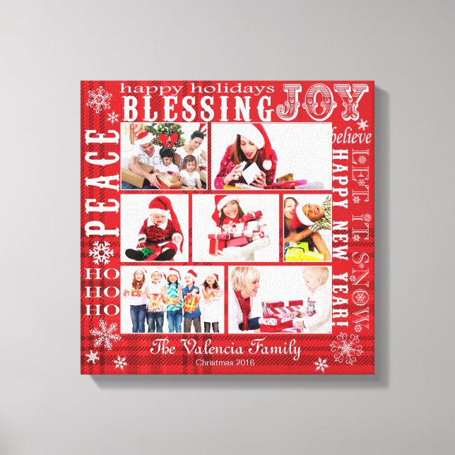 CHRISTMAS PHOTO COLLAGE-FULLY ANPASSADE CANVAS (Framsida)