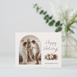 Christmas Photo Family | Custom Holiday Postcard Vykort