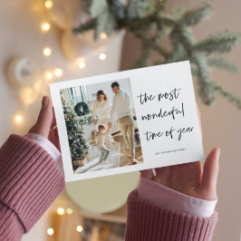 Christmas Photo Family | Wonderful Holiday Postcar Helg Vykort