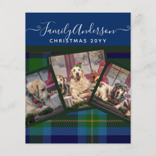 CHRISTMAS PHOTO GIFTS - Miller TARTAN Blue Collage Flygblad
