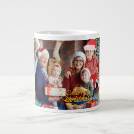 Christmas Photo Mug with Family - Personalized Gif Jumbo Mugg