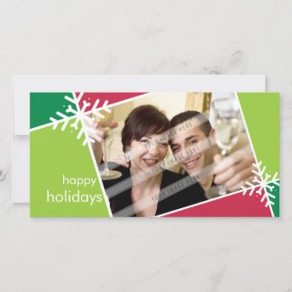 CHRISTMAS PHOTOCARD: Modernista snöflake L5 Julkort