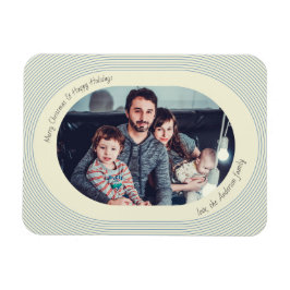 Christmas Photocard Playful Design Oval Photo Magnet