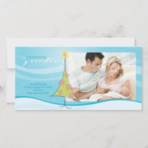 CHRISTMAS PHOTOCARD: whimsical christmastree 1L Julkort