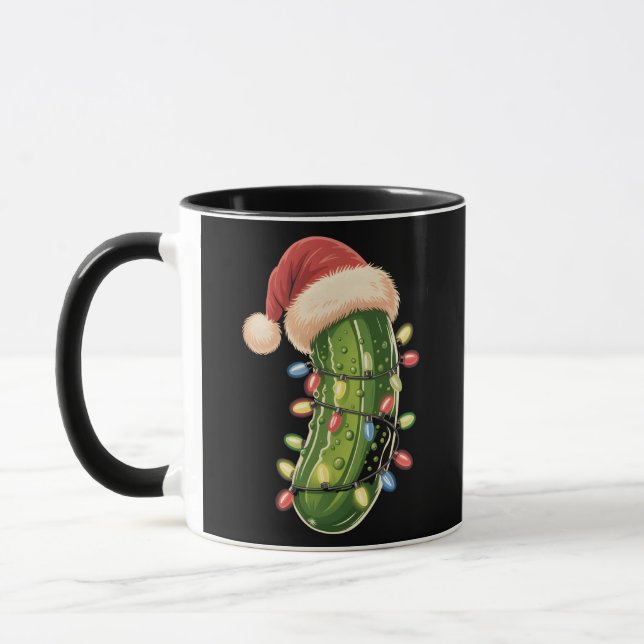 Christmas Pickle Pickle In Xmas Light Pickle  Mugg (Vänster)