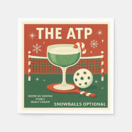 Christmas Pickleball Cocktail Napkin "The ATP" Pappersservett