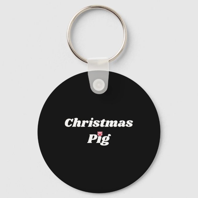 Christmas Pig - Pig And Piggy Gifts For Men And Wo Nyckelring (Framsida)
