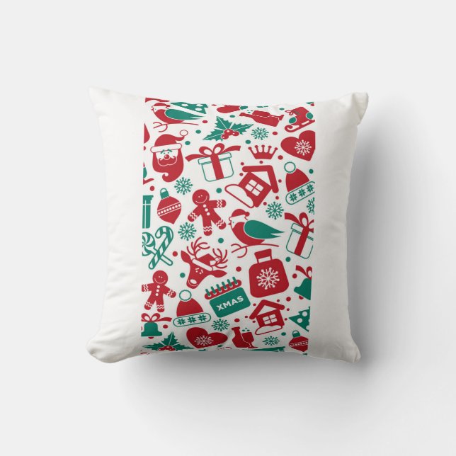 Christmas pillow – Festive Holiday Print Design Kudde (Framsida)