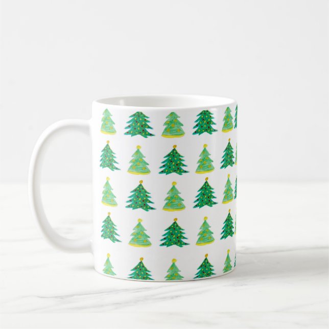 Christmas Pine Pattern Kaffemugg (Vänster)