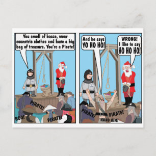 CHRISTMAS PIRAT JOKE VYKORT