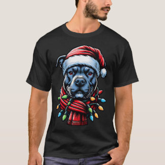 Christmas Pit bull Xmas Pit Bull Mom Dog Lover T Shirt