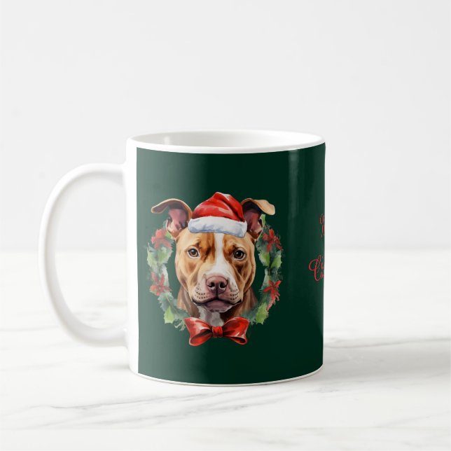 Christmas Pitbull Kaffemugg (Vänster)