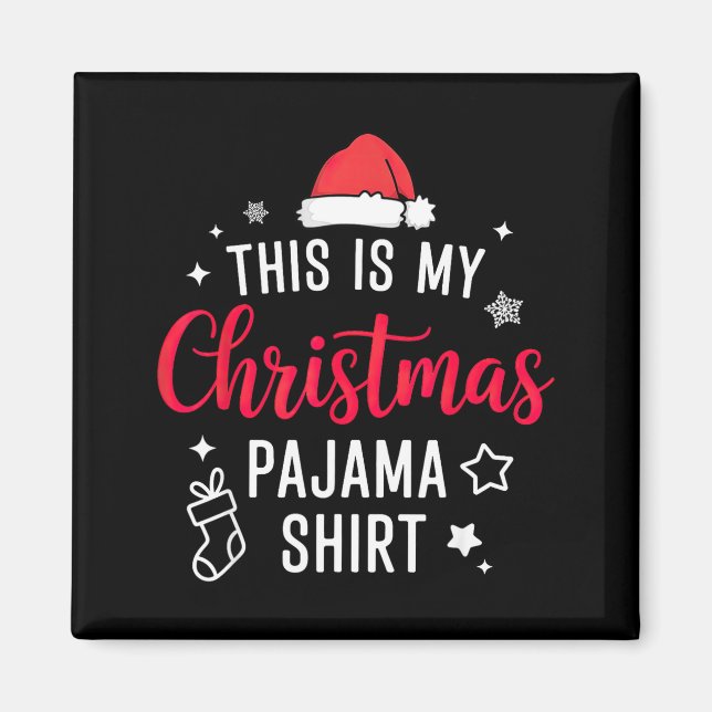 Christmas Pj Pajama Pjs  Magnet (Framsidan)