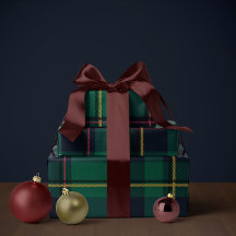 Christmas plaid classic holiday simple