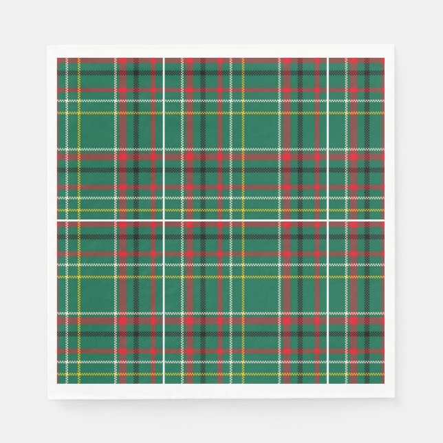 Christmas Plaid Green Pattern-23914 Pappersservett (Framsidan)