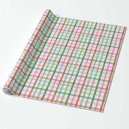 Christmas Plaid - Green & Pink Presentpapper