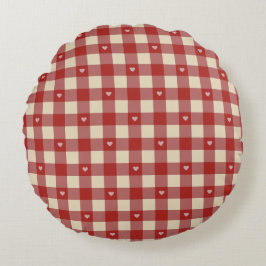 Christmas Plaid Pattern  Rund Kudde