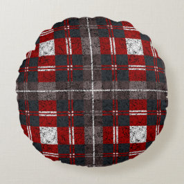 Christmas Plaid Pattern  Rund Kudde