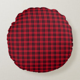Christmas Plaid Pattern Rund Kudde