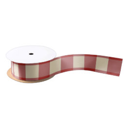 Christmas Plaid Pattern Satin Ribbon