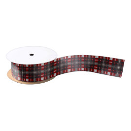 Christmas Plaid Pattern Satin Ribbon