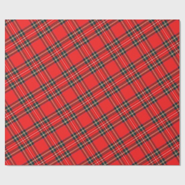 Christmas Plaid Pattern Wrapping Paper Presentpapper (Platt)