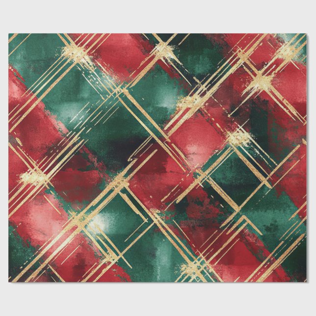 Christmas Plaid wrapping paper Presentpapper (Platt)