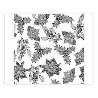 Christmas plants pattern stämpel