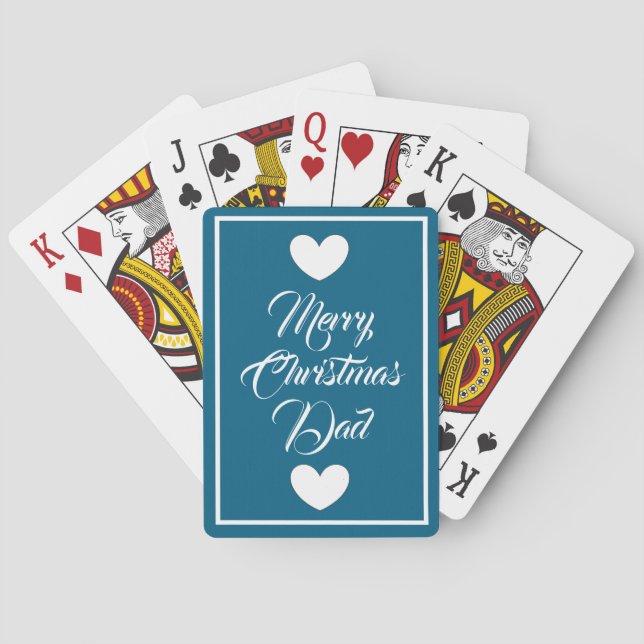 Christmas playing cards for Dad by dalDesignNZ Casinokort (Baksidan)