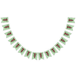Christmas poinsetta bunting banner vimplar