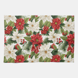 Christmas Poinsettia – Holiday Floral Design Kökshandduk