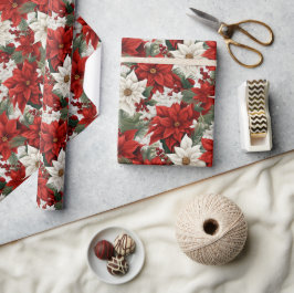 Christmas Poinsettia – Holiday Floral Design Presentpapper