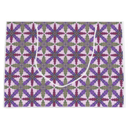 Christmas Poinsettia Stars gift bag Large