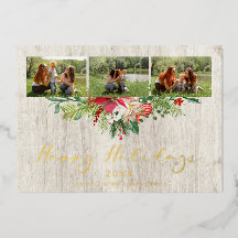 Christmas Poinsettias Garland Classic 3 Photos