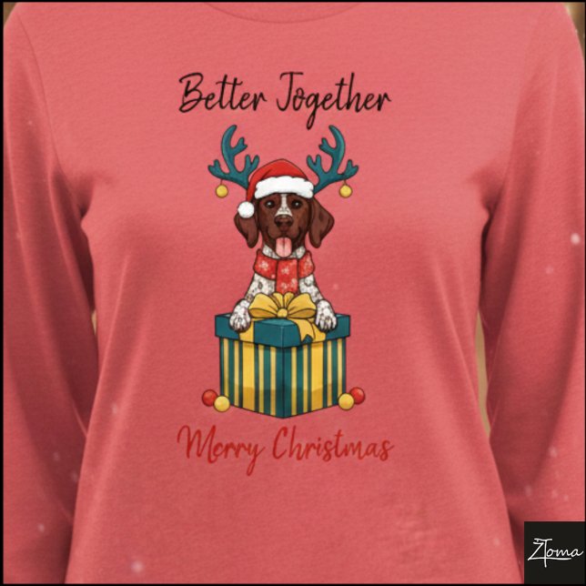 Christmas Pointer Dog Ticked Gift Graphic T Shirt (Skapare uppladdad)