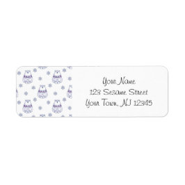 Christmas Polar Bear Address Labels  Returadress Etikett